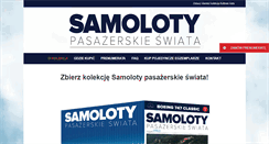 Desktop Screenshot of kolekcjasamoloty.pl