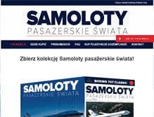 Tablet Screenshot of kolekcjasamoloty.pl